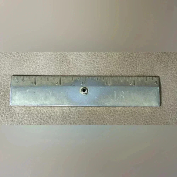Vintage Brass 6” Ruler With LBZ Initials Engraved - Picture 1 of 6